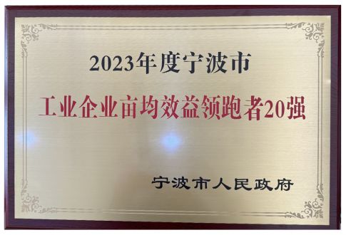 2023年(nian)度寧(ning)波(bo)市(shi)工(gong)業畝均效益領(ling)跑者20強